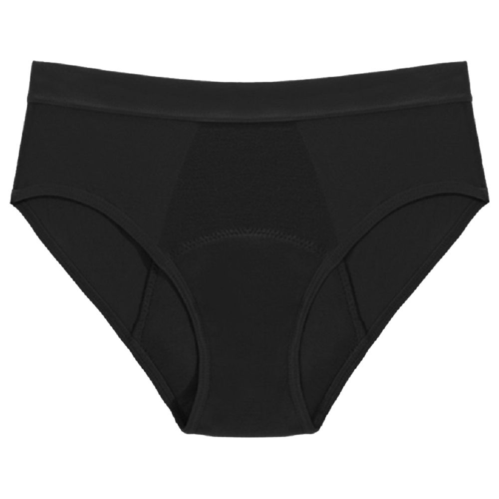 Bodi Fresh High Waist Brief Period Protection Underwear Black